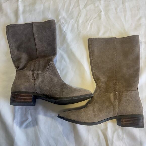 Lucky Brand Shoes - 👢 Vintage Y2K Lucky Brand Suede Mid-Calf Slouchy Western Boots